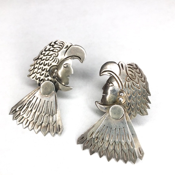 MEXICANA Jewelry - VINTAGE 1920’s-40’s Mexican Silver Dangle Earrings